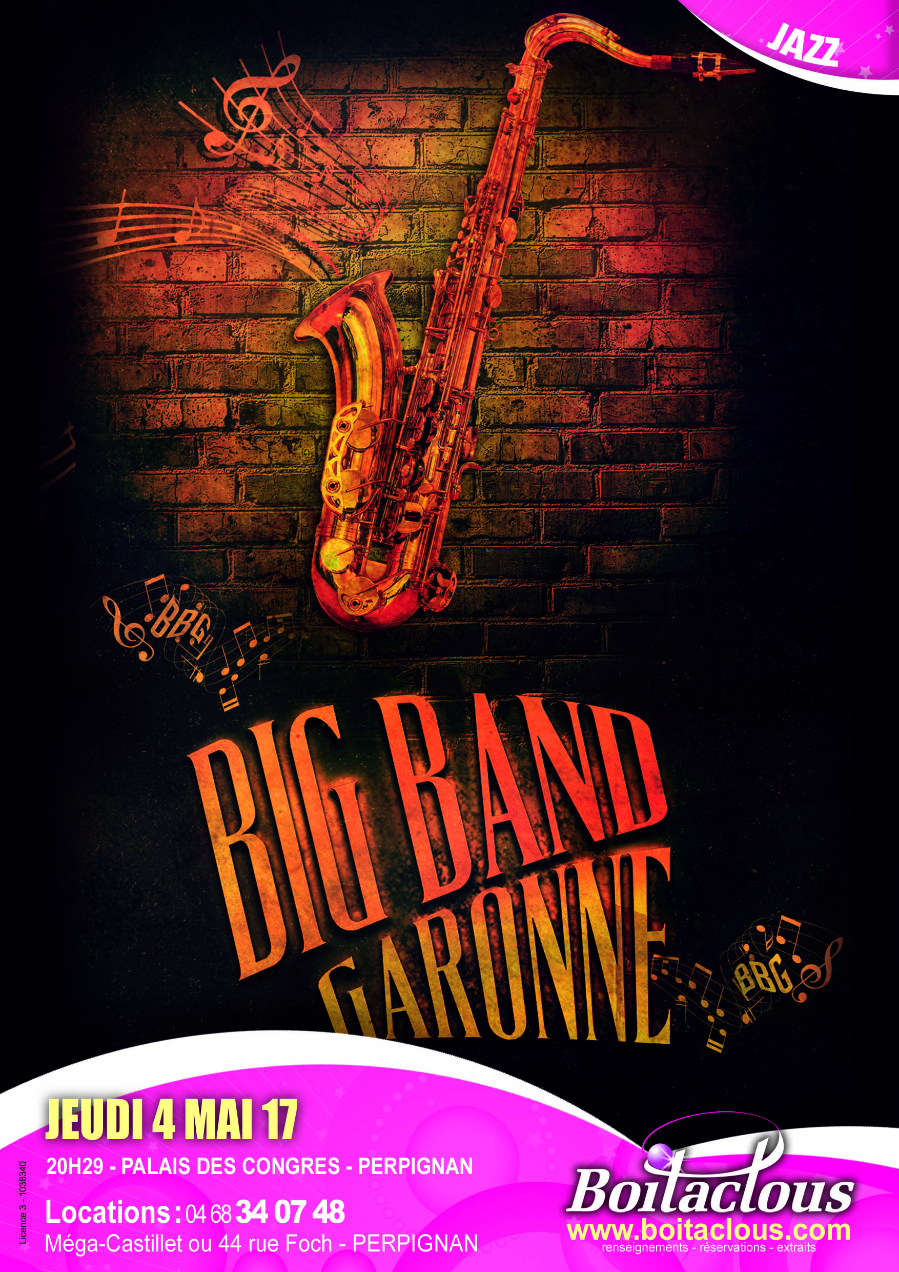 Big Band Garonne perform at the Palais des Congrès