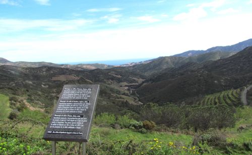 The Col de Banyuls looking back into France