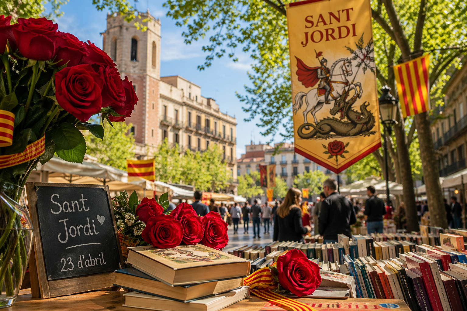  Sant Jordi. Festival of the Book and the Rose
