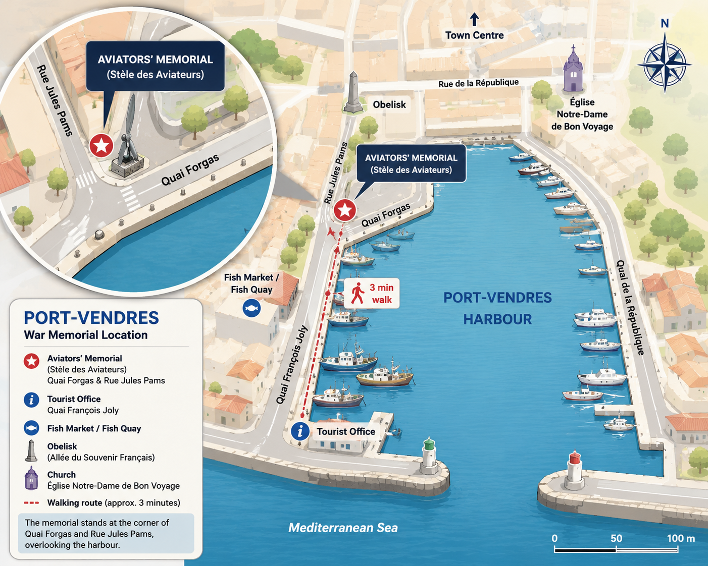 Port-Vendres War Memorial: The Story of Two French Heroes of the Battle of Britain