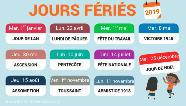 French Bank Holidays 2019