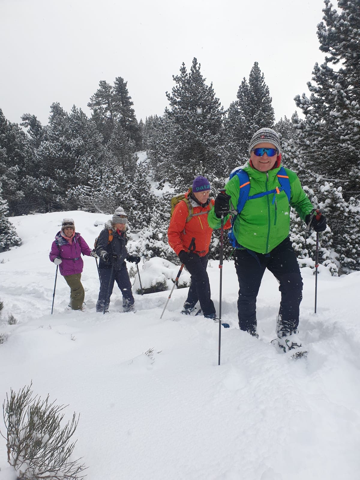 Snowshoe walking in the Pyrenees 