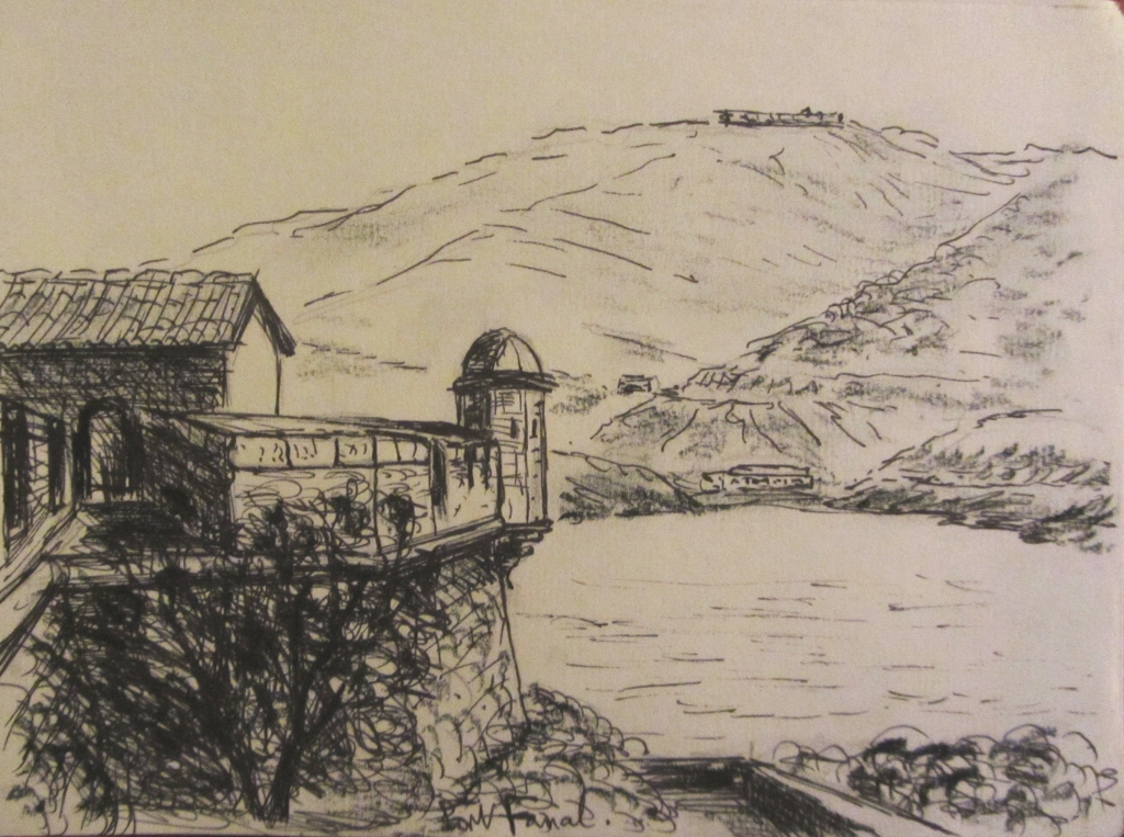 2014 : Redoute de Fanal (1678) with Fort Béar in distance (1877-1880)