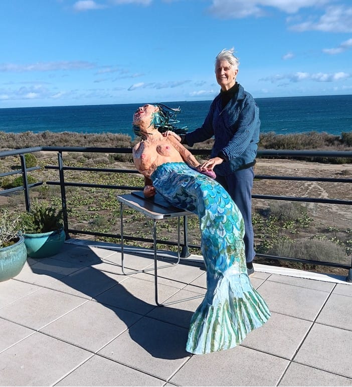 When artist Bridget Rook-Waterhouse moved from Céret to a sea-view apartment at St Cyprien, she decided the only thing lacking was a mermaid on the terrace.