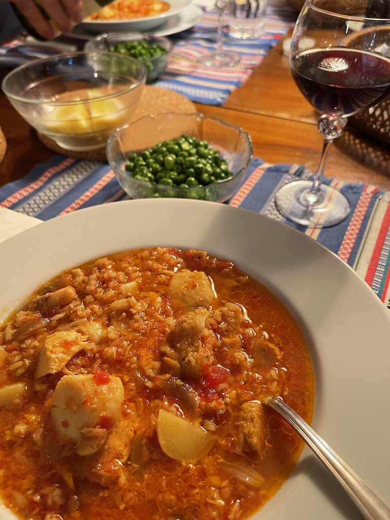 curried fish and veg soup