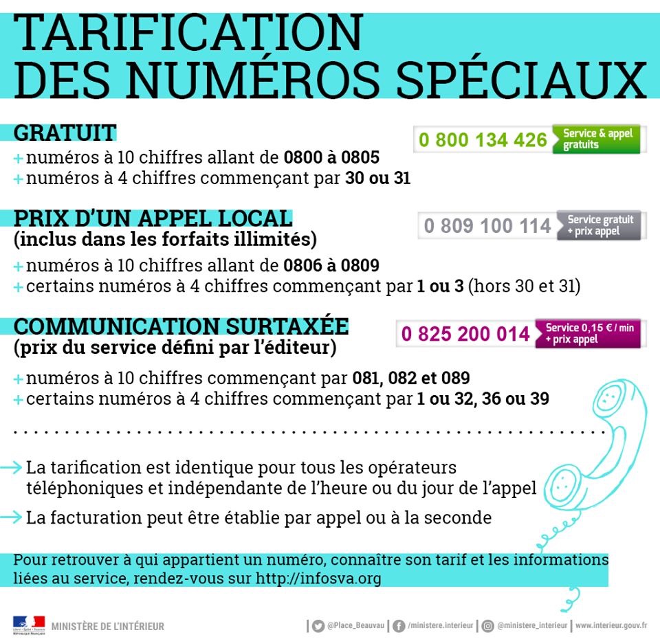 French premium telephone numbers