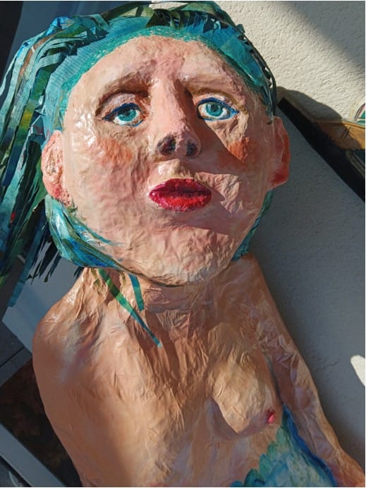When artist Bridget Rook-Waterhouse moved from Céret to a sea-view apartment at St Cyprien, she decided the only thing lacking was a mermaid on the terrace.