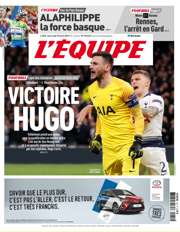 l'Equipe sports newspaper