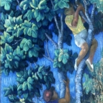 Cueillette de figues, 1925. Pastel sur carton 66 x 50.5 cm. Collection du musée d'art moderne de Collioure