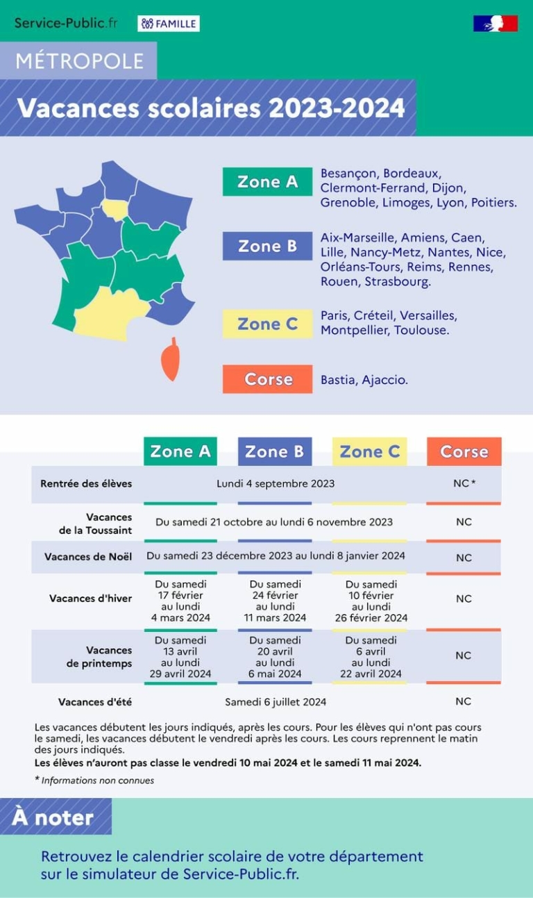French School Holidays 2025 2025 Bamby Carline