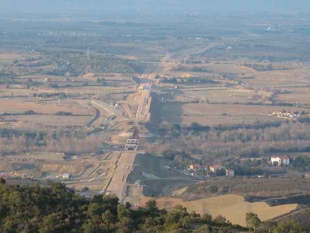 TGV works viewed from les Chartreuses - Feb 2007