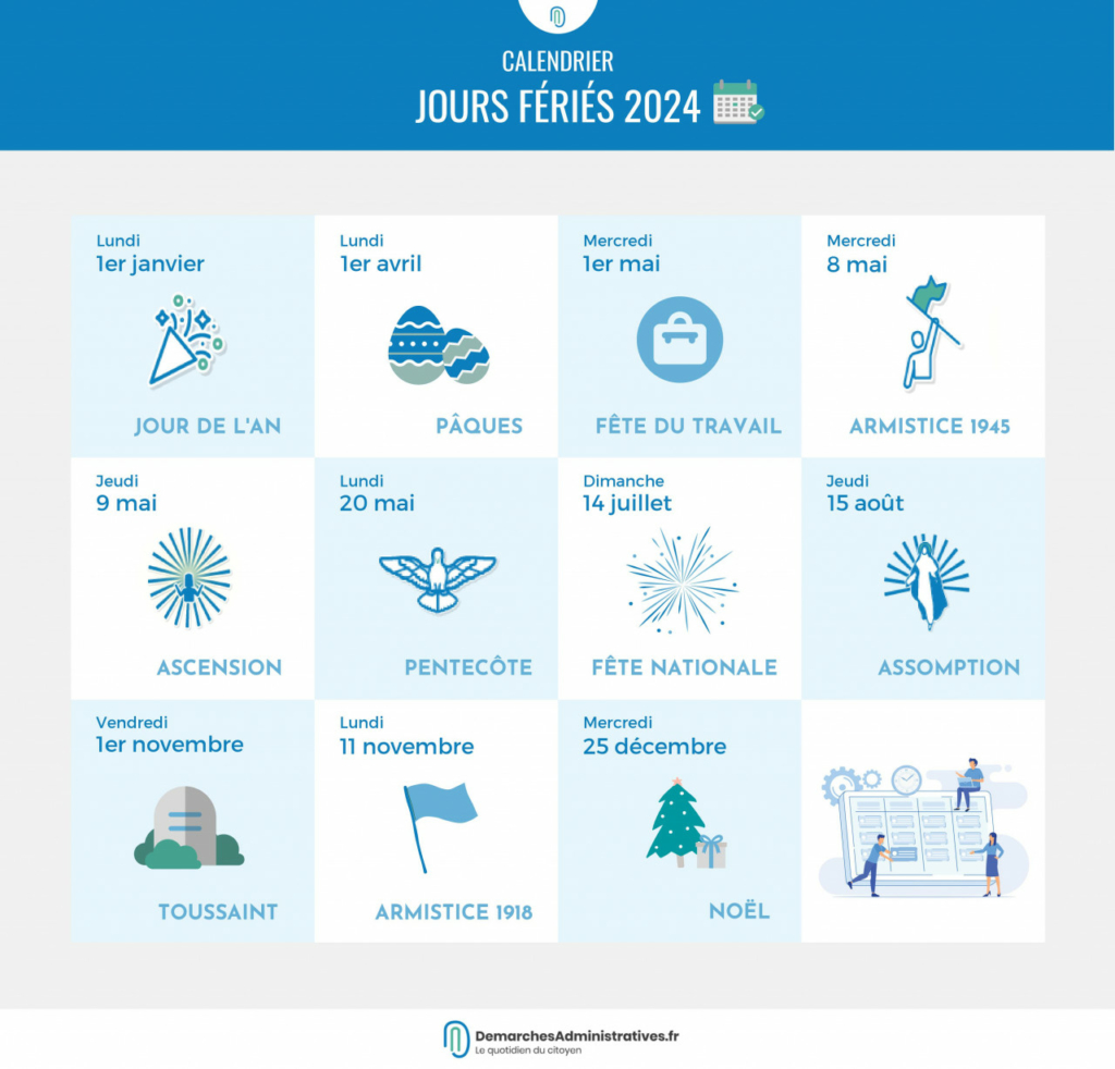 French Bank Holidays 2024 PO Life