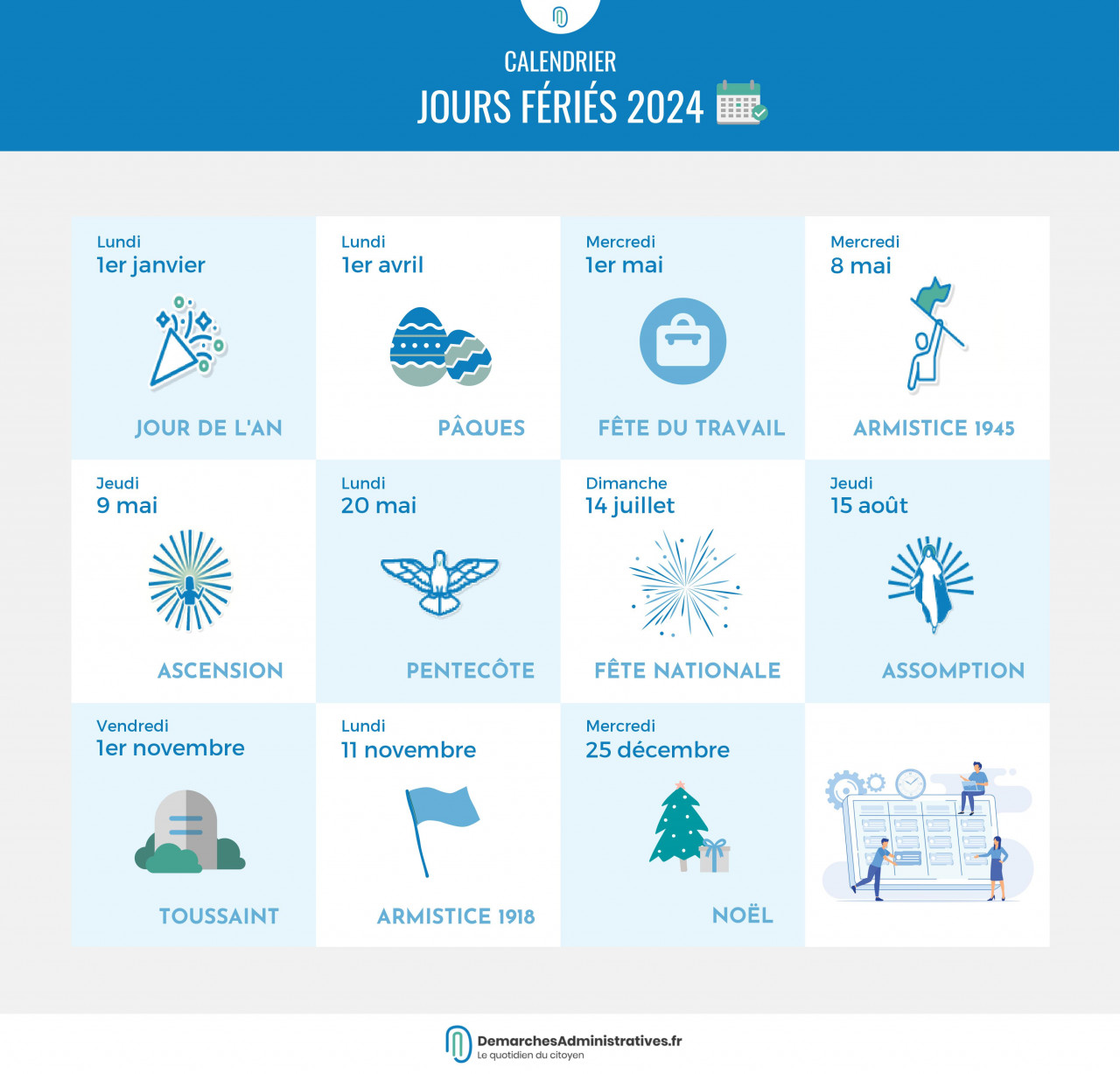 French Bank Holidays 2024 PO Life