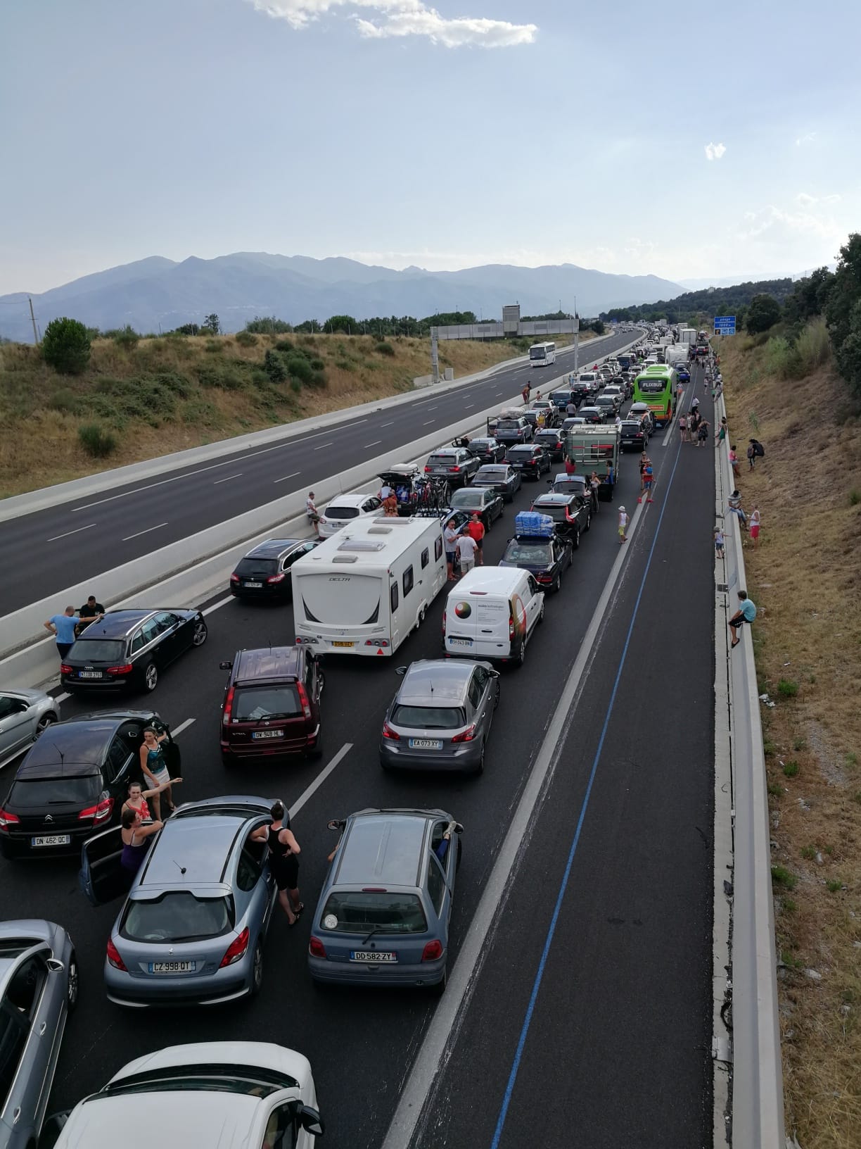 Motorway traffic pyrenees orientales