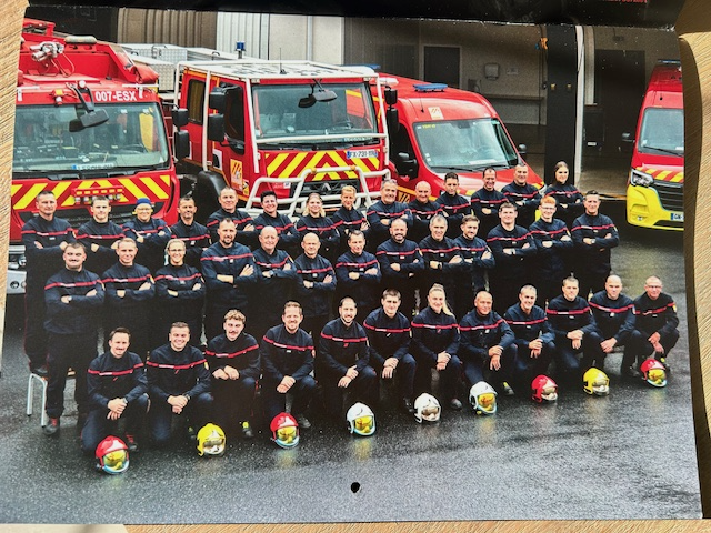 Local firemen and women Le Boulou pompiers