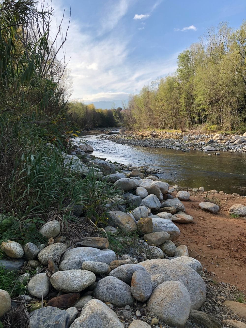 River Tech as it winds round to the three bridges