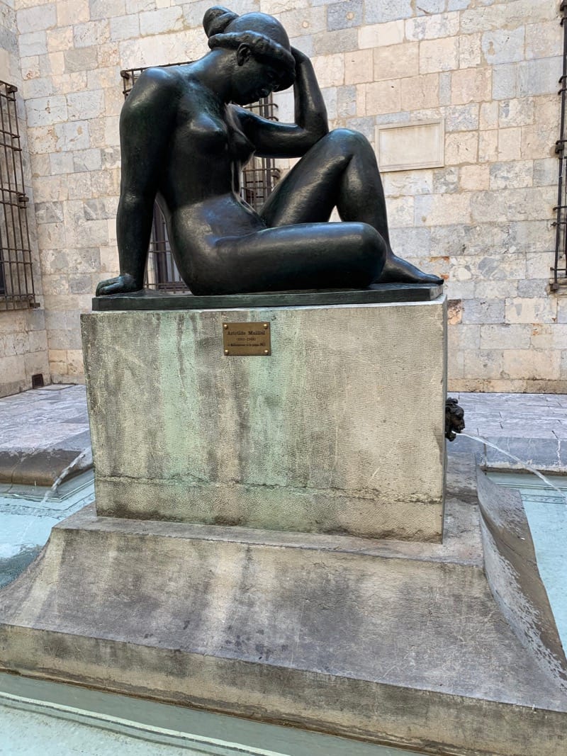 Maillol Statue in Courtyard of Hotel de Ville Perpignan