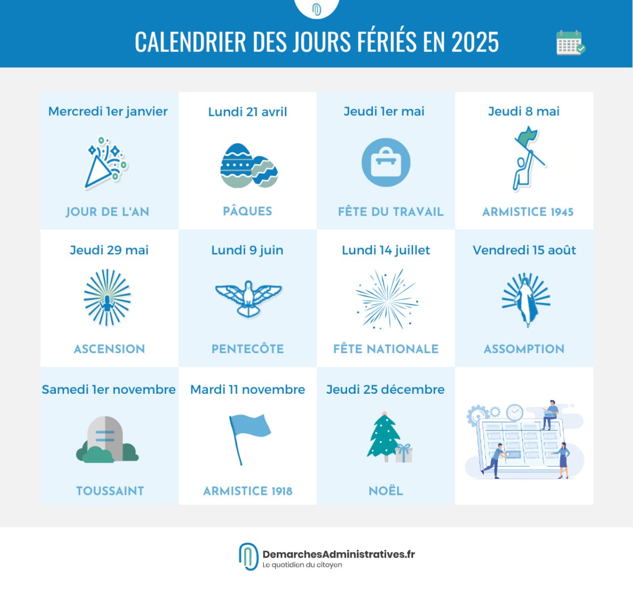 French Bank Holidays 2025 PO Life