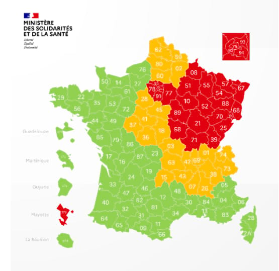 covid regional map